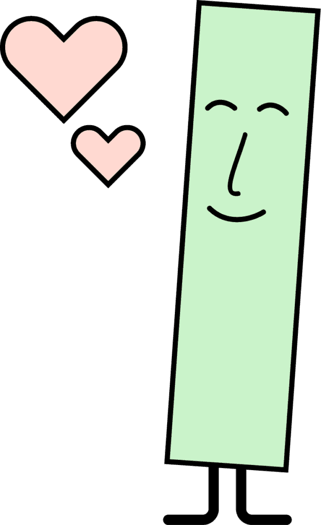 Unser Maskottchen Armin ist verliebt und hat Herzen um sich!