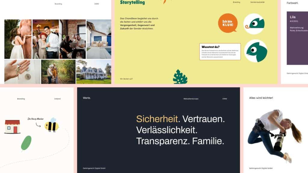 Ausschnitte aus den Marken-Richtlinien, für verschiedene unserer Kunden.