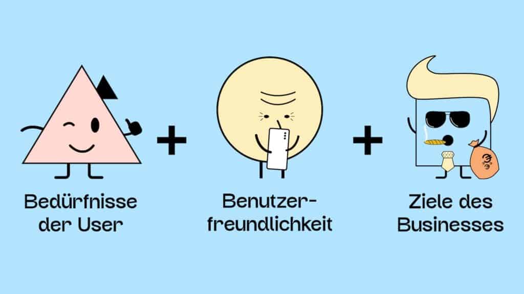 Die 3 Säulen des UX: Bedürfnisse der User, Benutzerfreundlichkeit und Business-Ziele